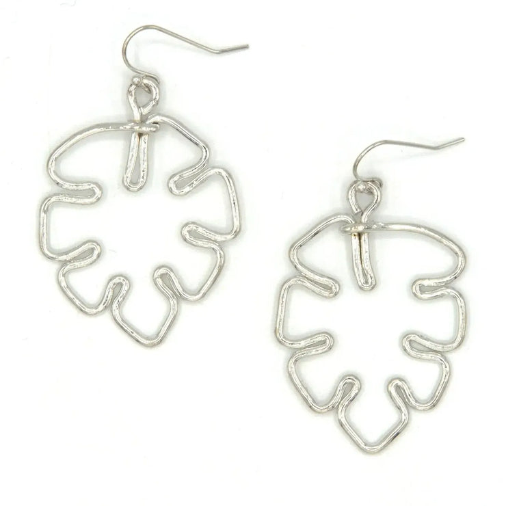 Fair Anita Earrings: Continuous Line Art Monstera-ESSE Purse Museum & Store