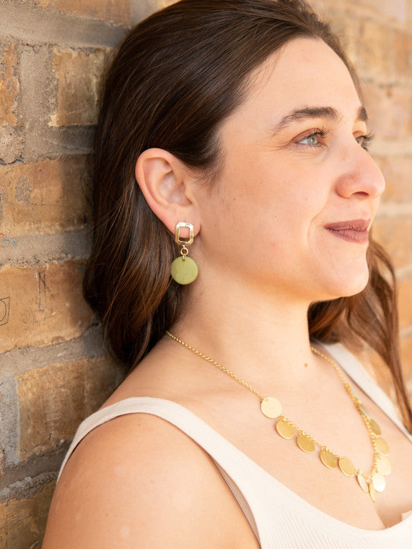 Fair Anita Earrings: Mid Mod Dangle Stud-ESSE Purse Museum & Store