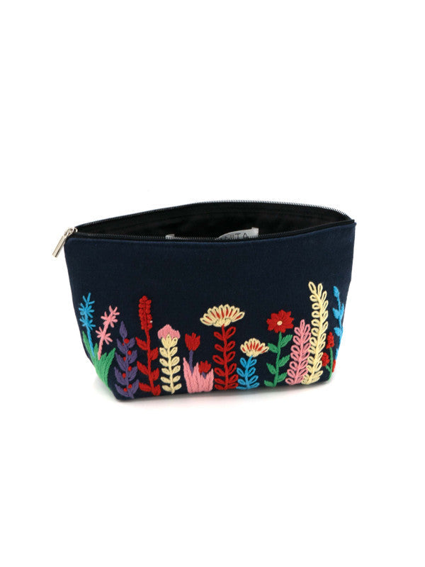 Fair Anita Pouch: Wildflower Embroidered Makeup Bag-ESSE Purse Museum & Store