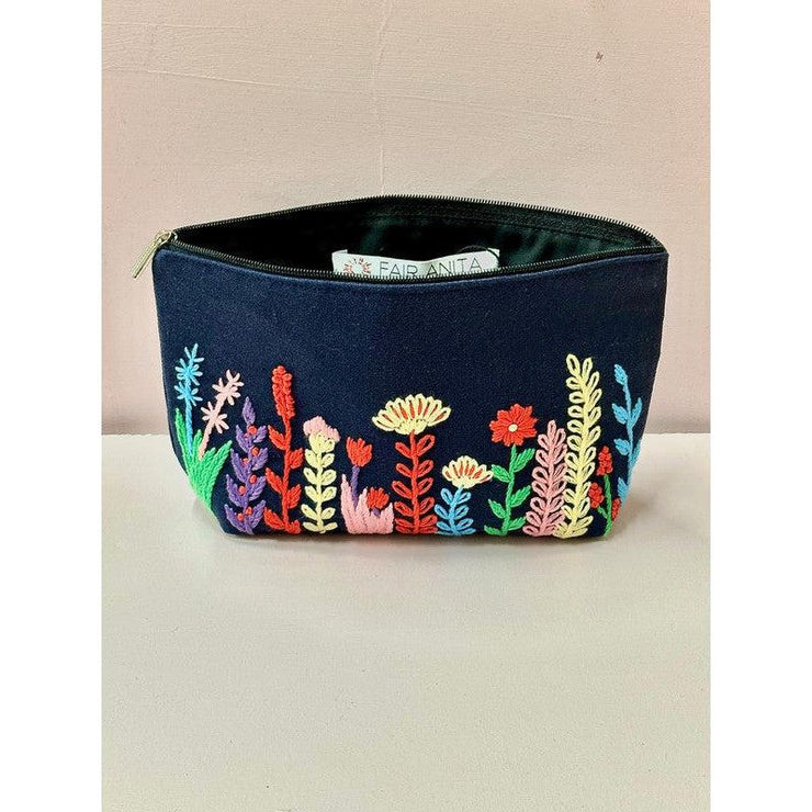 Fair Anita Pouch: Wildflower Embroidered Makeup Bag-ESSE Purse Museum & Store