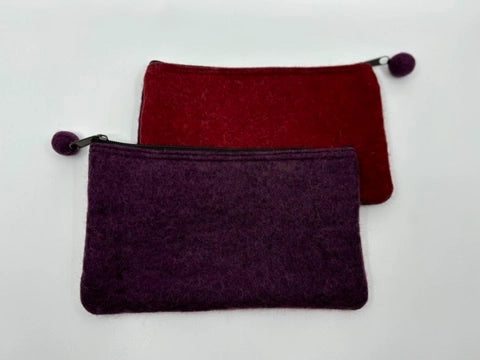 Fibres of Life: 2- Tone Felt Pouch-ESSE Purse Museum & Store