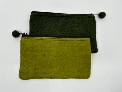 Fibres of Life: 2- Tone Felt Pouch-ESSE Purse Museum & Store
