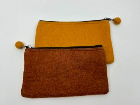 Fibres of Life: 2- Tone Felt Pouch-ESSE Purse Museum & Store