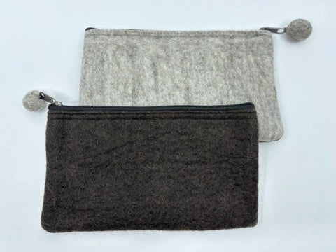 Fibres of Life: 2- Tone Felt Pouch-ESSE Purse Museum & Store