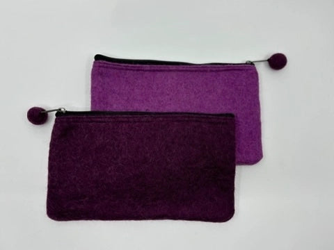 Fibres of Life: 2- Tone Felt Pouch-ESSE Purse Museum & Store