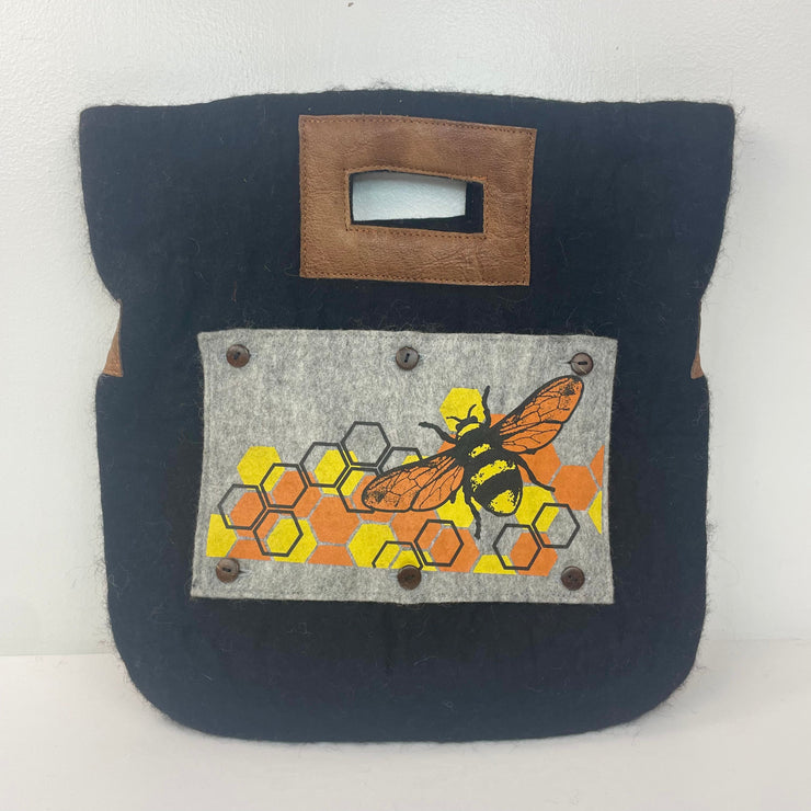 Fibres of Life Bag: Felt Tote-ESSE Purse Museum & Store