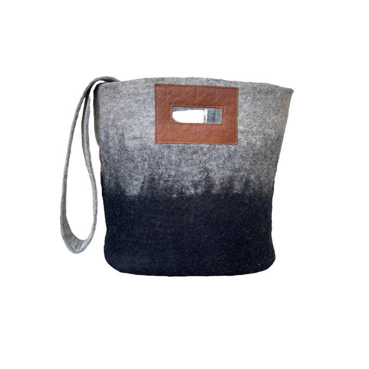 Fibres of Life Bag: Ombre Felt Tote-ESSE Purse Museum & Store