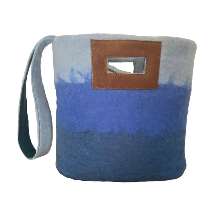 Fibres of Life Bag: Ombre Felt Tote-ESSE Purse Museum & Store