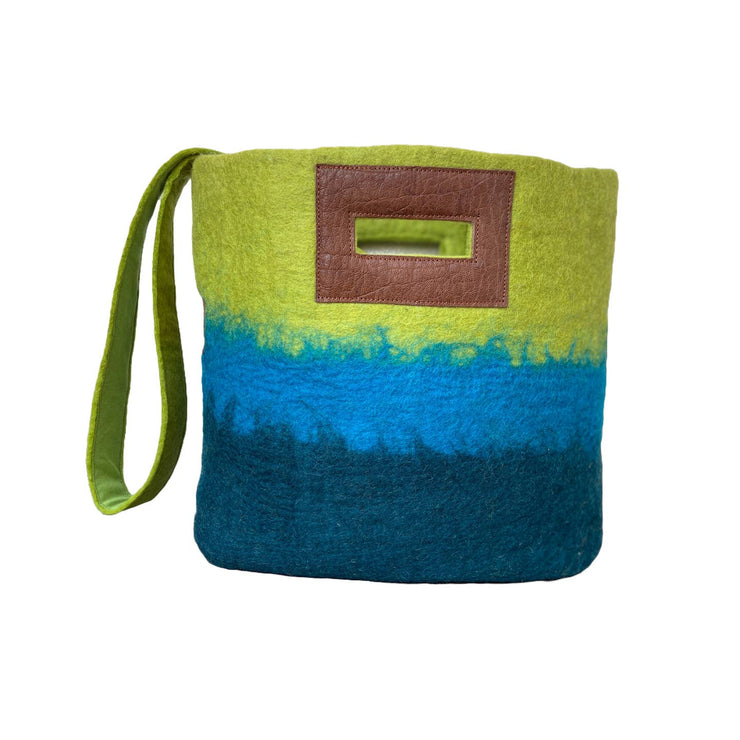 Fibres of Life Bag: Ombre Felt Tote-ESSE Purse Museum & Store