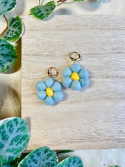 Honey Loom Designs: Mini Felted Daisy Earrings-ESSE Purse Museum & Store