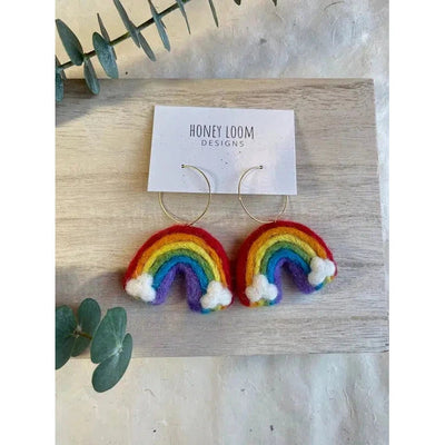 Honey Loom Designs: Rainbow Earrings-ESSE Purse Museum & Store