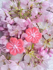 Honey Loom Designs: Sakura Flower Earrings-ESSE Purse Museum & Store
