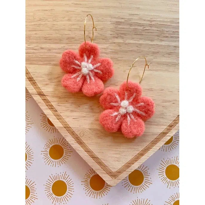 Honey Loom Designs: Sakura Flower Earrings