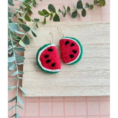 Honey Loom Designs: Watermelon Earrings-ESSE Purse Museum & Store
