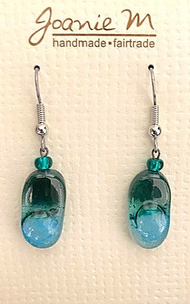 Dunitz & Company Earrings: Joanie M, Tiny Glass Ovals-ESSE Purse Museum & Store