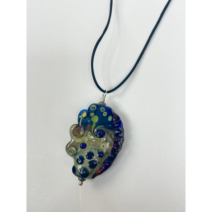 Esinglass Isinglass Design Necklace: Blue & Organic Abstract – ESSE Purse Museum ...