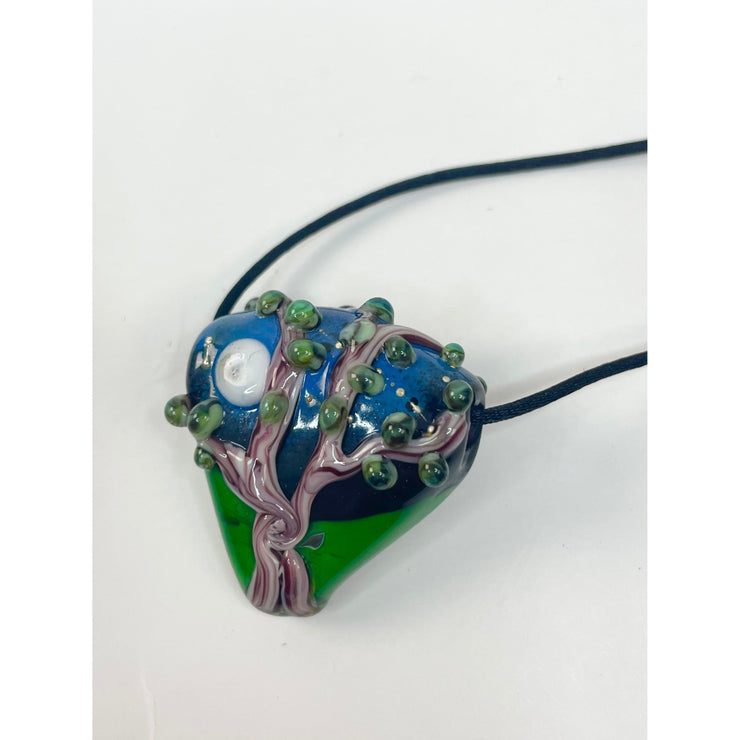 Isinglass Design Necklace: Tree & Moon-ESSE Purse Museum & Store