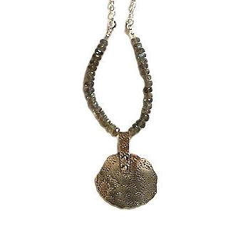 Joanna Craft Necklace: Silver & Labradorite, N348