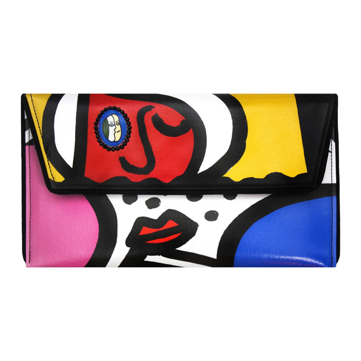 Kent Stetson Clutch: Cubist Faces-ESSE Purse Museum & Store