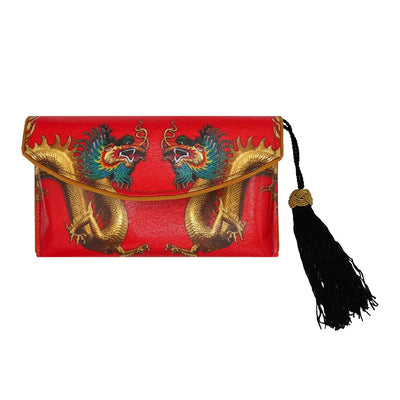 Kent Stetson Clutch: Red Dragon-ESSE Purse Museum & Store