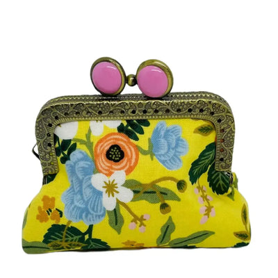 Kiki & Syds Coin Purse: Birch Canary - Lite Pink-ESSE Purse Museum & Store