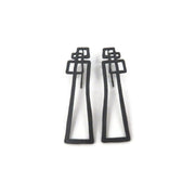 KimyaJewels Earrings: Abstract Oxidized Silver Dangle-ESSE Purse Museum & Store
