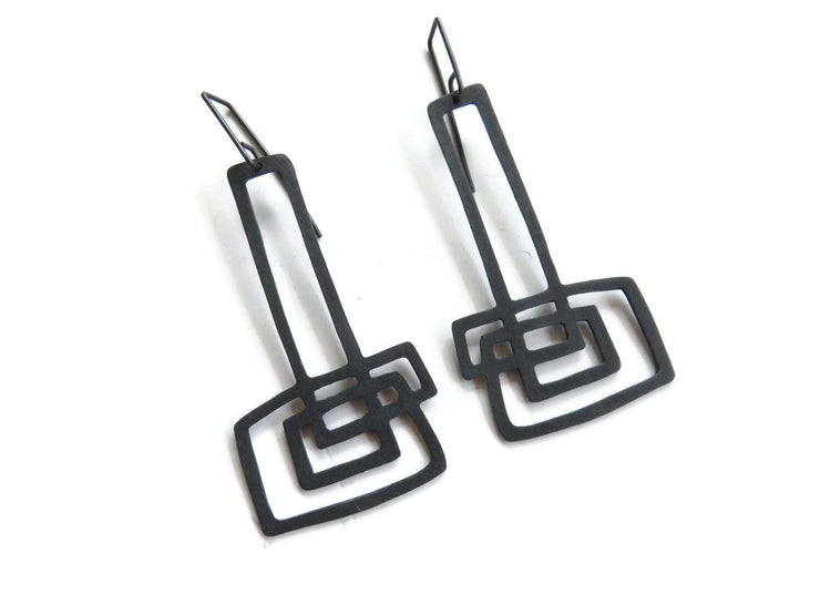 KimyaJewels Earrings: Extra Long Sculptural-ESSE Purse Museum & Store