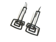 KimyaJewels Earrings: Extra Long Sculptural-ESSE Purse Museum & Store