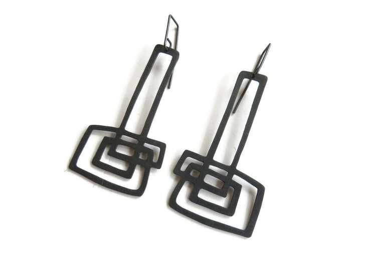 KimyaJewels Earrings: Extra Long Sculptural-ESSE Purse Museum & Store
