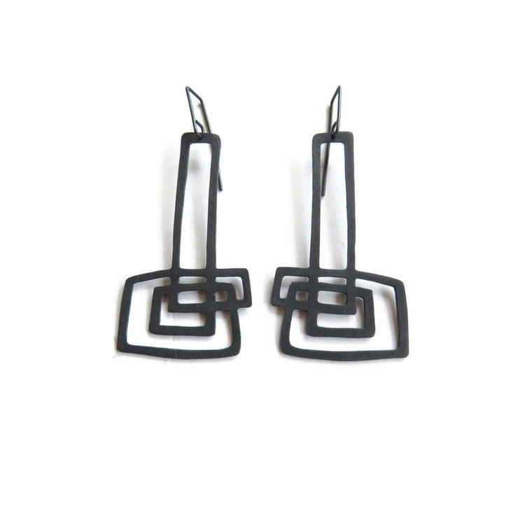KimyaJewels Earrings: Extra Long Sculptural-ESSE Purse Museum & Store