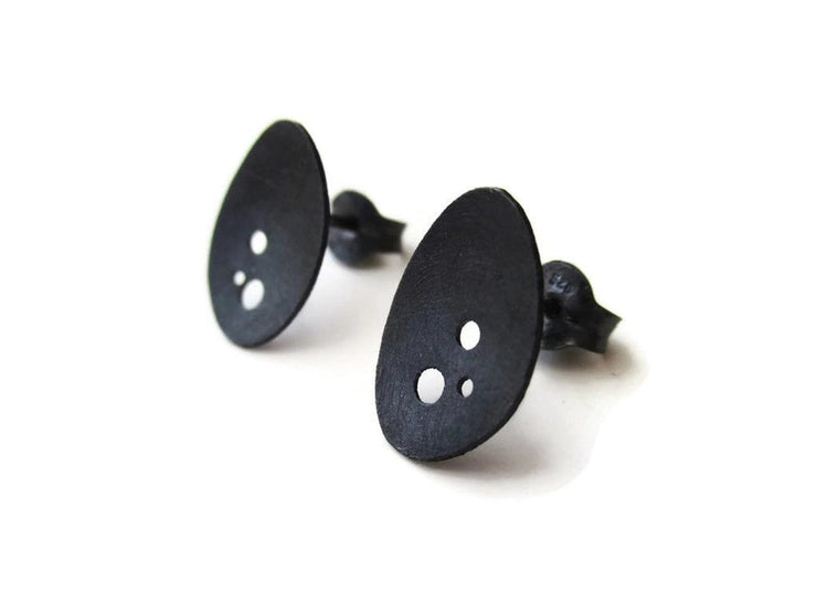 KimyaJoyas Earrings: Trendy Artistic Oval Posts-ESSE Purse Museum & Store