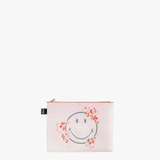 LOQI Bag: Smiley Blossom & Geometric Zip Pocket Set-ESSE Purse Museum & Store