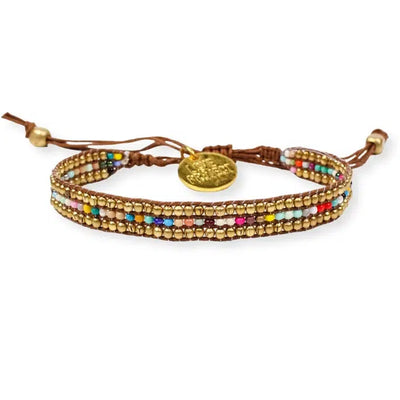 Love Is Project Bracelet: Skinny Gold Rainbow Darjeeling-ESSE Purse Museum & Store