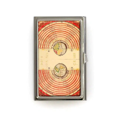 Lucy Lu Card Case: Funky Circles Planets Sky-ESSE Purse Museum & Store