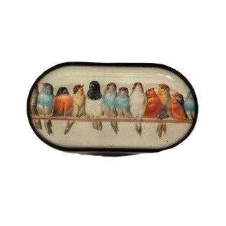 Lucy Lu Pill Box: Birds on a Line-ESSE Purse Museum & Store