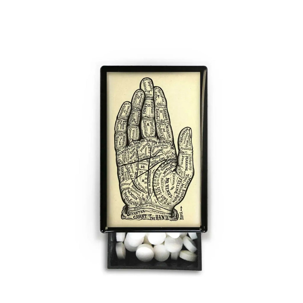 Lucy Lu Slide Box with Peppermints: Psychic Tarot Hand