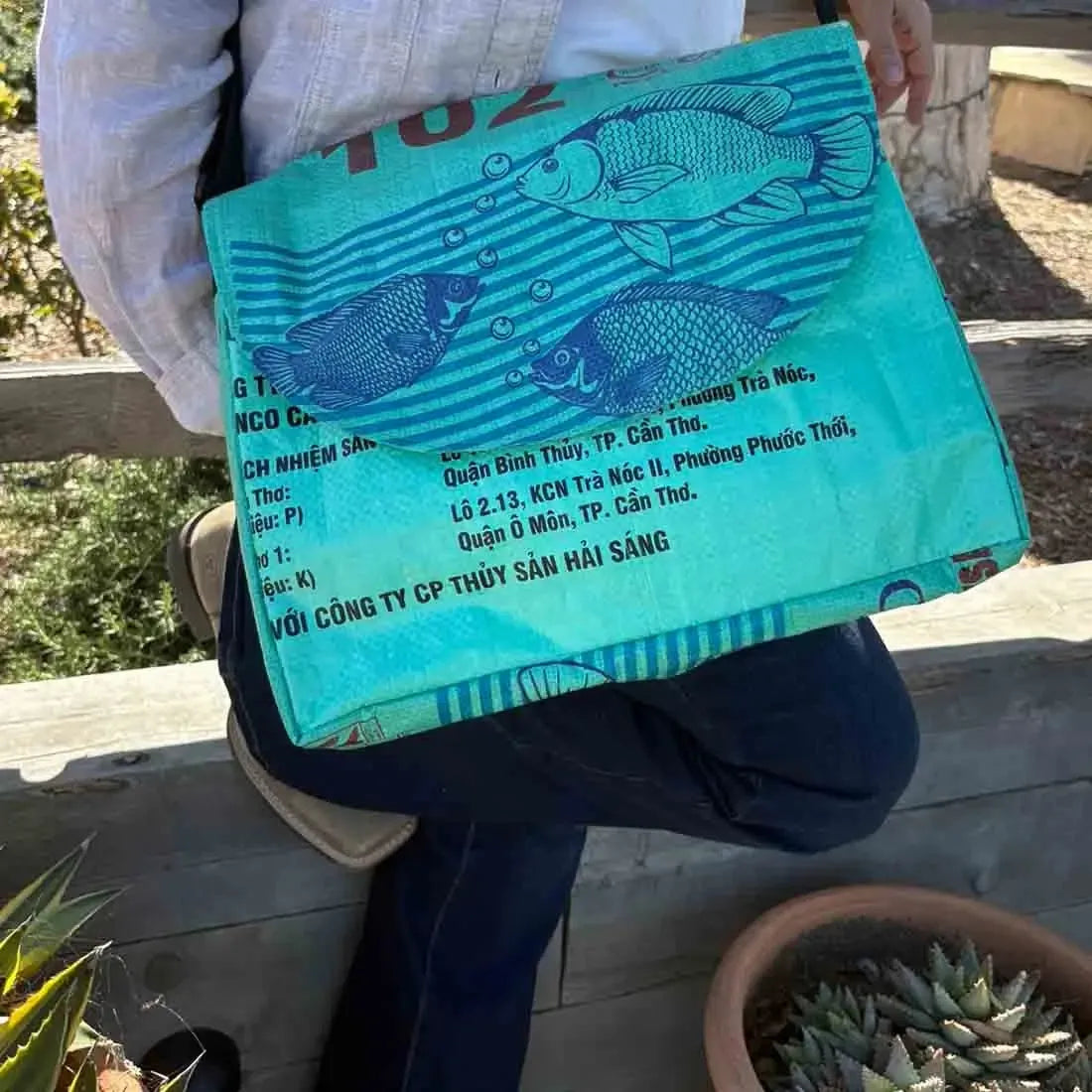 Malia Designs Bag: Large Kiwi Messenger