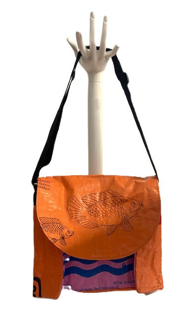 Malia Designs Bag: Orange and Pink Messenger-ESSE Purse Museum & Store