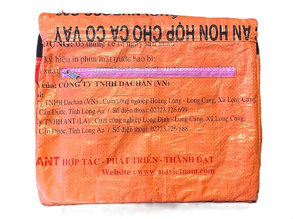 Malia Designs Bag: Orange and Pink Messenger-ESSE Purse Museum & Store