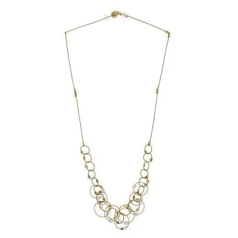 Meghan Patrice Riley Necklace: Mini Vertigo, Pearl & Gold-ESSE Purse Museum & Store