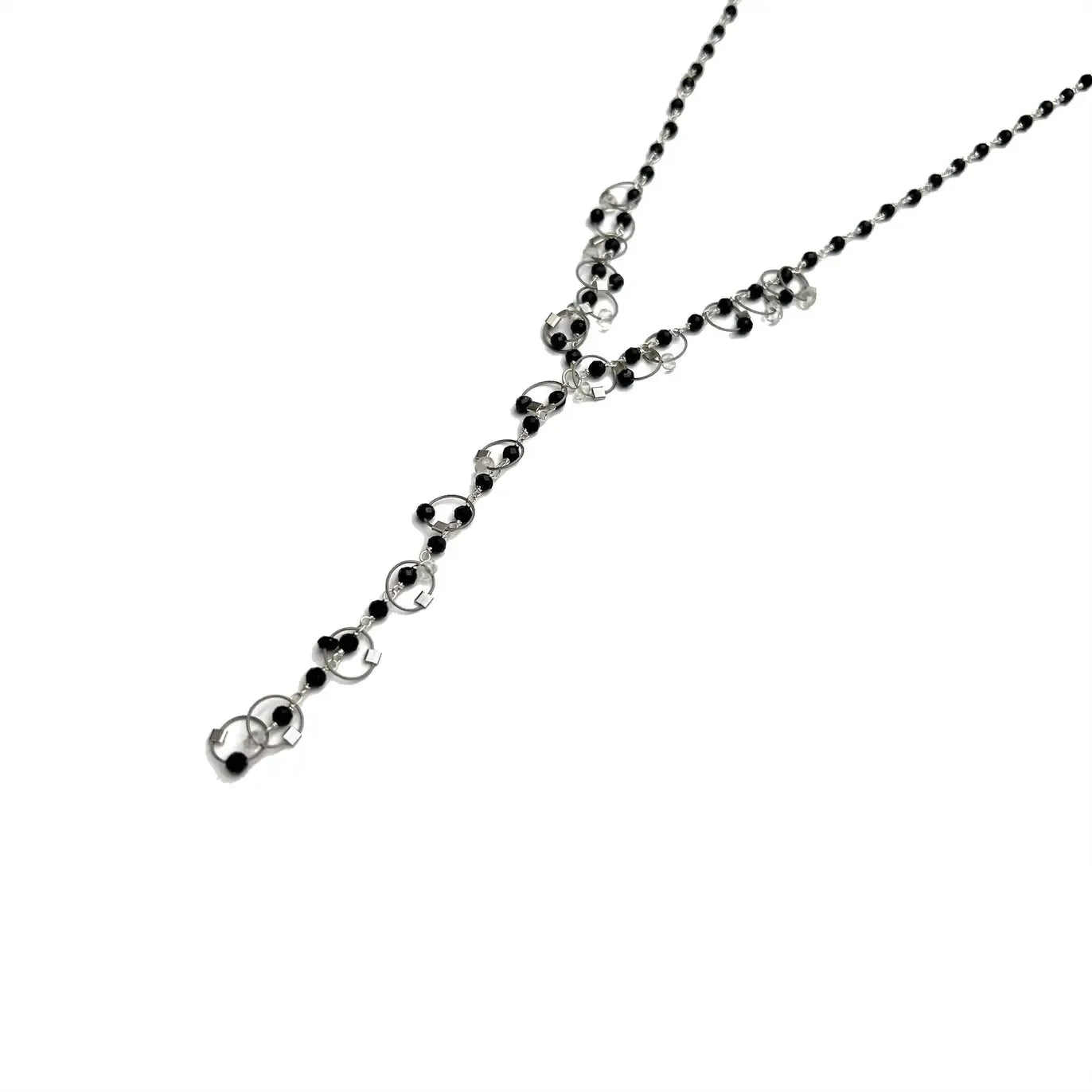 Meghan Patrice Riley Necklace: Spinel+Quartz Trilling Lariat