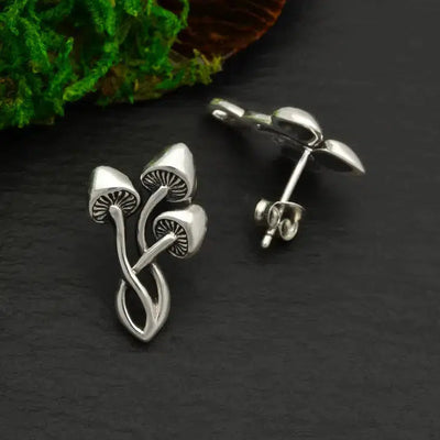 Nina Designs: 3 Mushroom Post Earrings-ESSE Purse Museum & Store