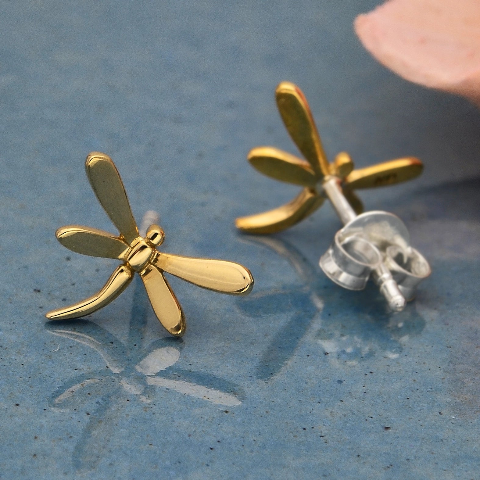 Nina Designs Earrings: Bronze Dragonfly Post