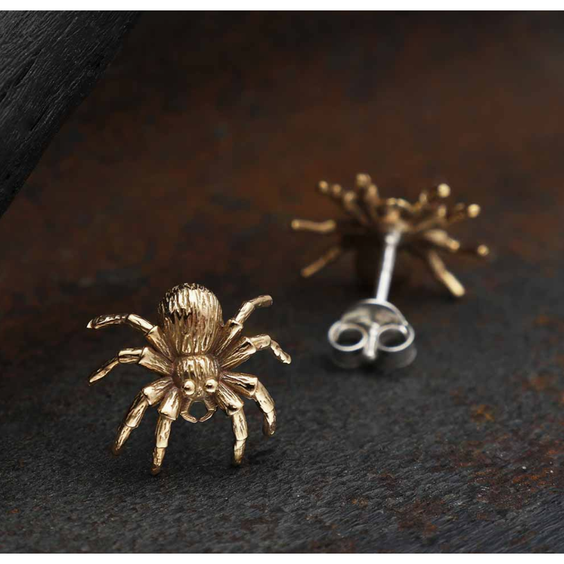 Nina Designs Earrings: Bronze Spider Posts
