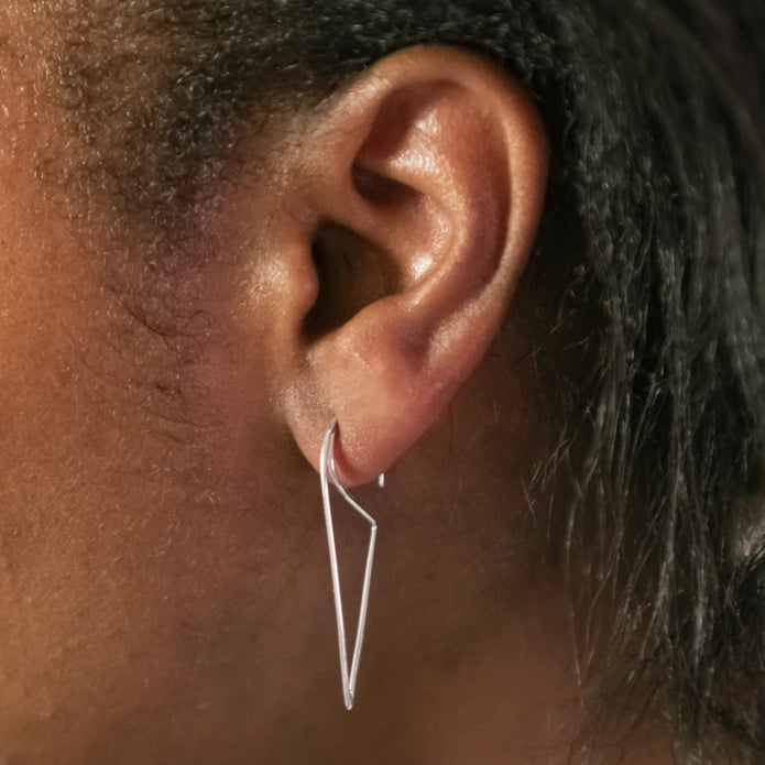 Nina Designs Earrings: Open Wire Triangle Hoop-ESSE Purse Museum & Store