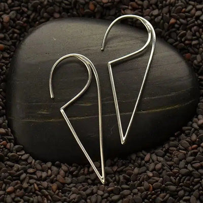 Nina Designs Earrings: Open Wire Triangle Hoop-ESSE Purse Museum & Store