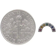 Nina Designs Earrings: Rainbow Post with Nano Gem-ESSE Purse Museum & Store