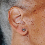 Nina Designs Earrings: Sterling Silver Cat Head Post-ESSE Purse Museum & Store