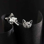 Nina Designs Earrings: Sterling Silver Cat Head Post-ESSE Purse Museum & Store
