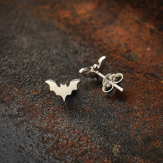 Nina Designs Earrings: Sterling Silver Flat Bat Post